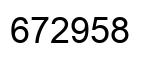 Number 672958 black image