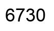 Number 6730 black image