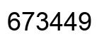 Number 673449 black image