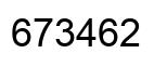 Number 673462 black image