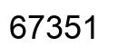 Number 67351 black image