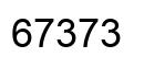 Number 67373 black image
