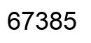 Number 67385 black image
