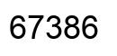 Number 67386 black image