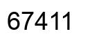 Number 67411 black image