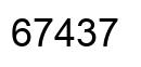 Número 67437 imagen negro