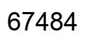 Number 67484 black image