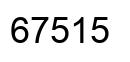 Number 67515 black image