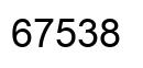 Number 67538 black image