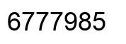 Número 6777985 imagen negro