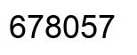 Number 678057 black image