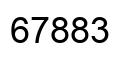 Number 67883 black image