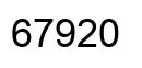 Number 67920 black image