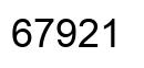 Number 67921 black image