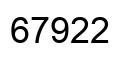 Number 67922 black image