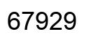 Number 67929 black image