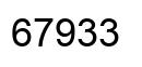 Number 67933 black image