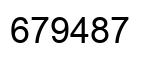 Number 679487 black image