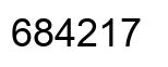 Number 684217 black image