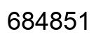 Number 684851 black image