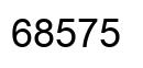 Number 68575 black image