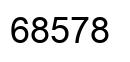 Number 68578 black image