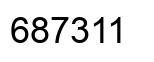 Número 687311 imagen negro