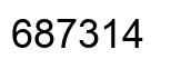 Número 687314 imagen negro