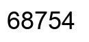 Number 68754 black image