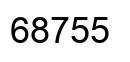 Number 68755 black image