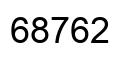 Number 68762 black image