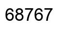 Number 68767 black image