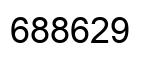 Number 688629 black image