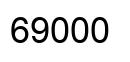 Number 69000 black image