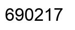 Number 690217 black image