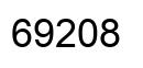Number 69208 black image