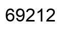 Number 69212 black image