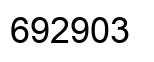 Number 692903 black image