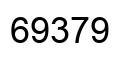 Number 69379 black image