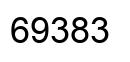 Number 69383 black image