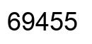 Number 69455 black image