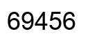 Number 69456 black image