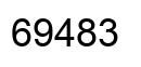 Number 69483 black image