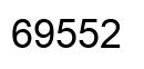 Number 69552 black image