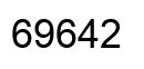 Number 69642 black image
