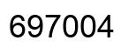 Number 697004 black image