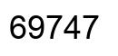 Number 69747 black image