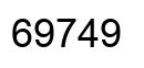 Number 69749 black image