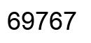 Number 69767 black image