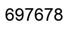 Number 697678 black image